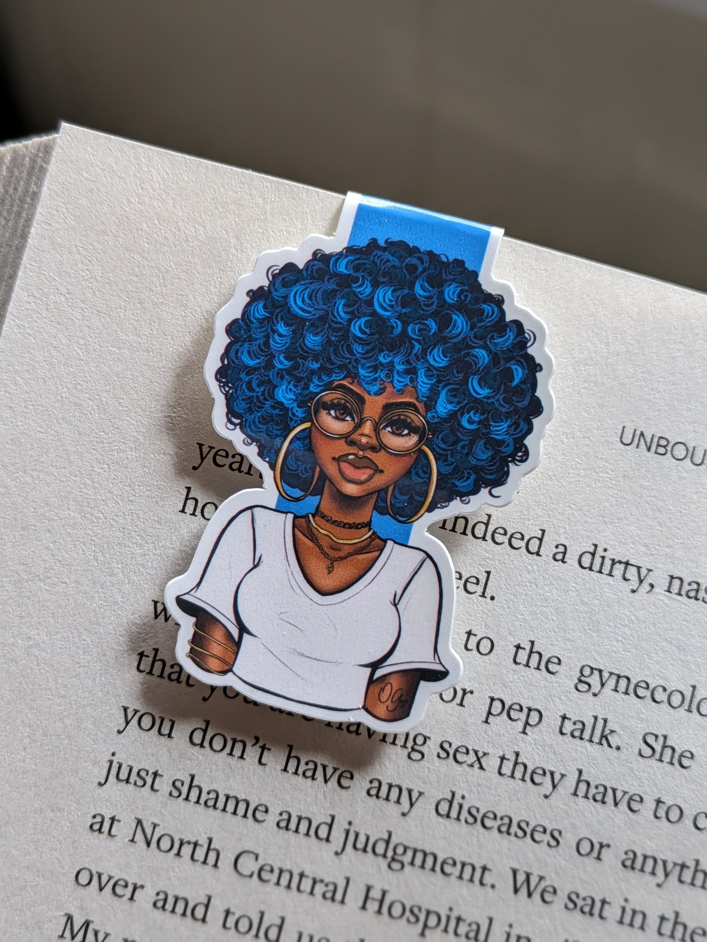 Blu Magnetic Bookmark