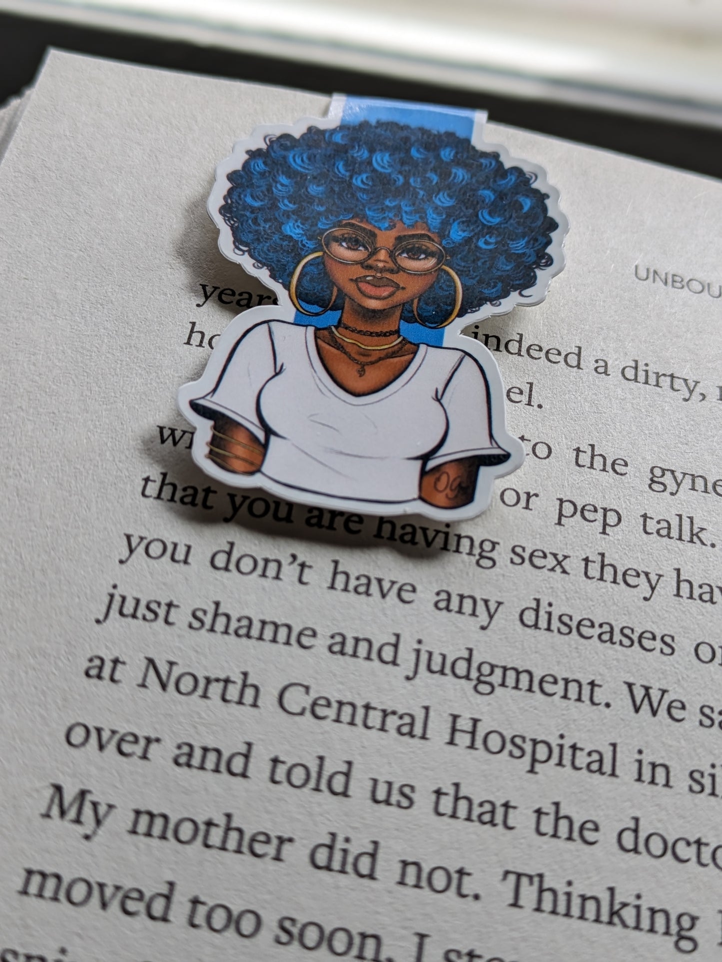Blu Magnetic Bookmark