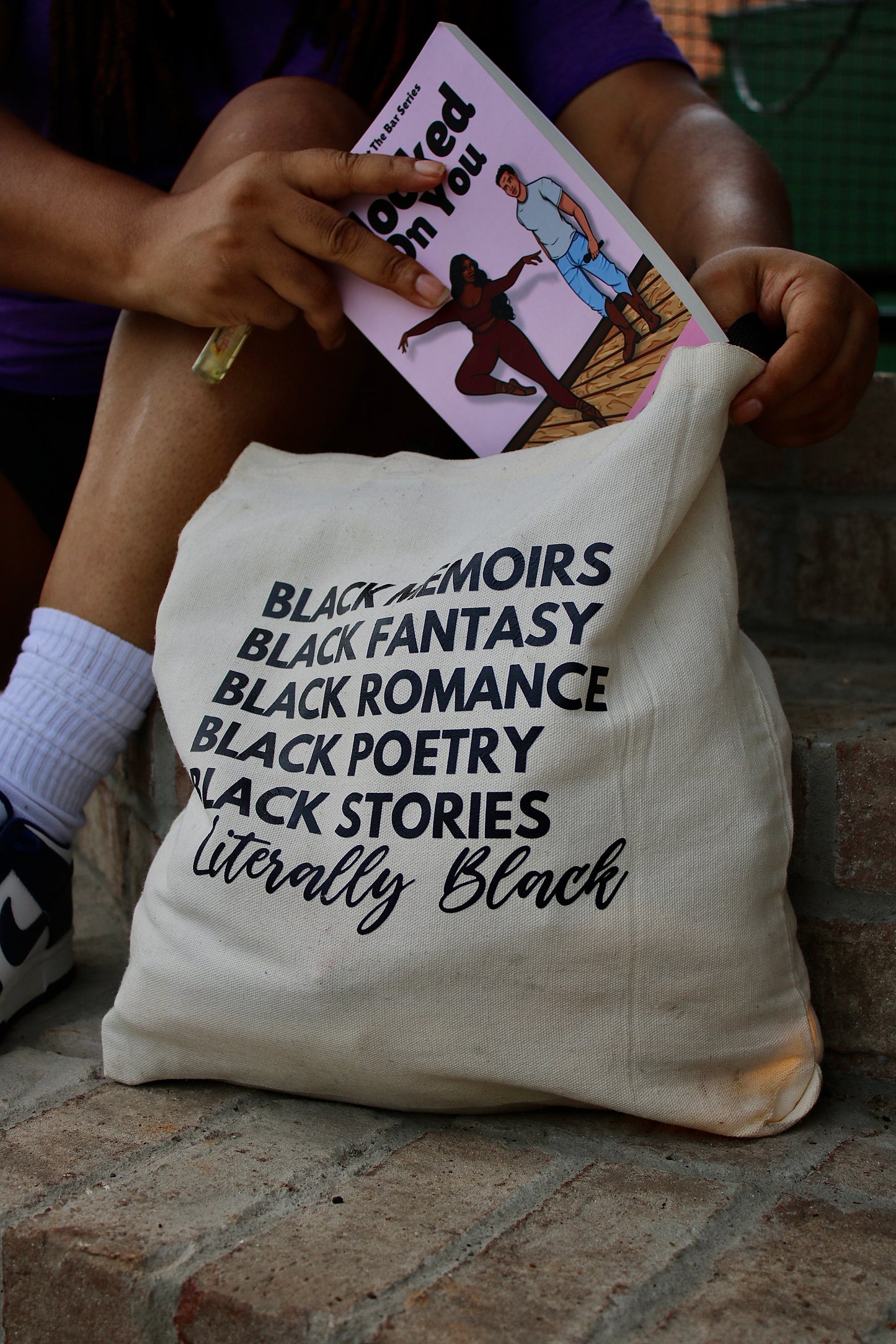 Black Lit Tote Bag