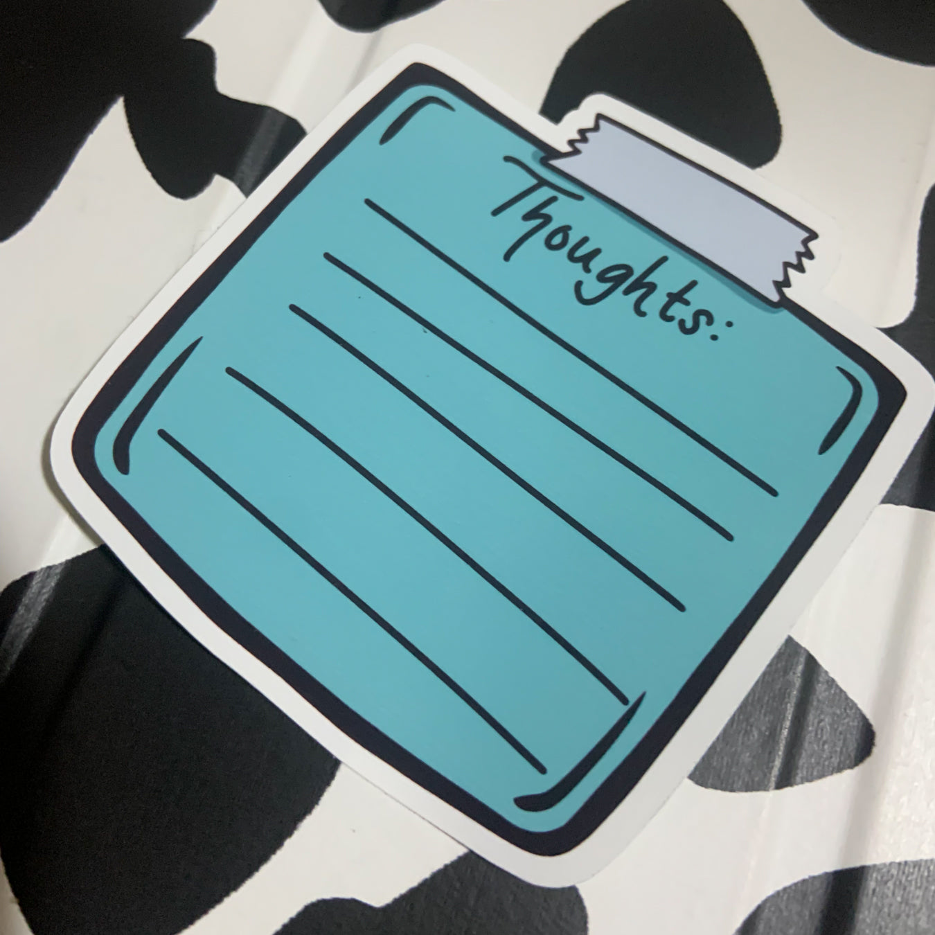 Thoughts Sticky Note Sticker | Waterproof Sticker | Black Girl Stickers