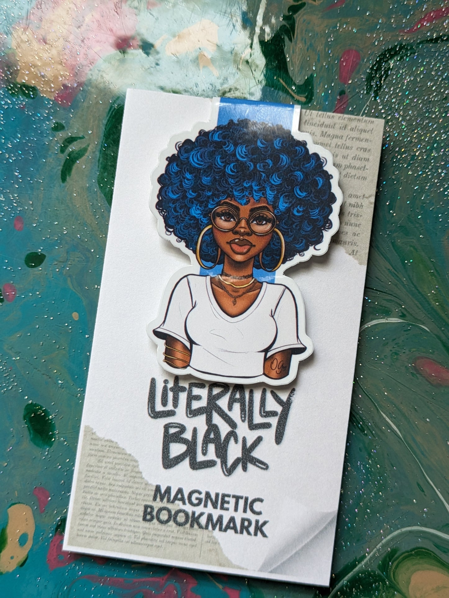 Blu Magnetic Bookmark
