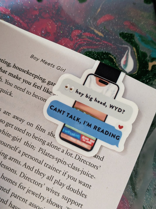 Cant Talk Magnetic Bookmark
