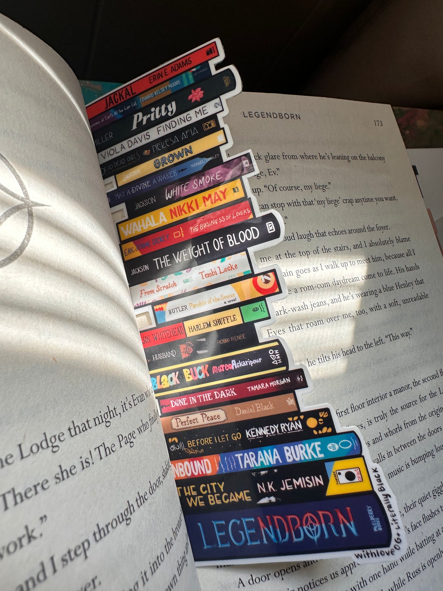 Literally Black Stack Bookmark