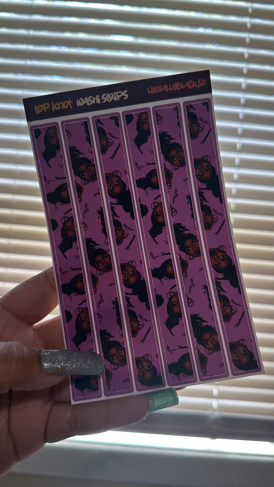 Top Knot Washi Strips