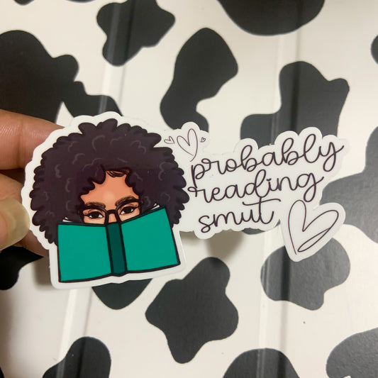Smut Lover Sticker | Waterproof Sticker | Black Girl Stickers | Spicy Books