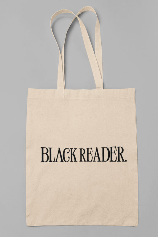 BLACK READERS. Embroidered Tote Bag