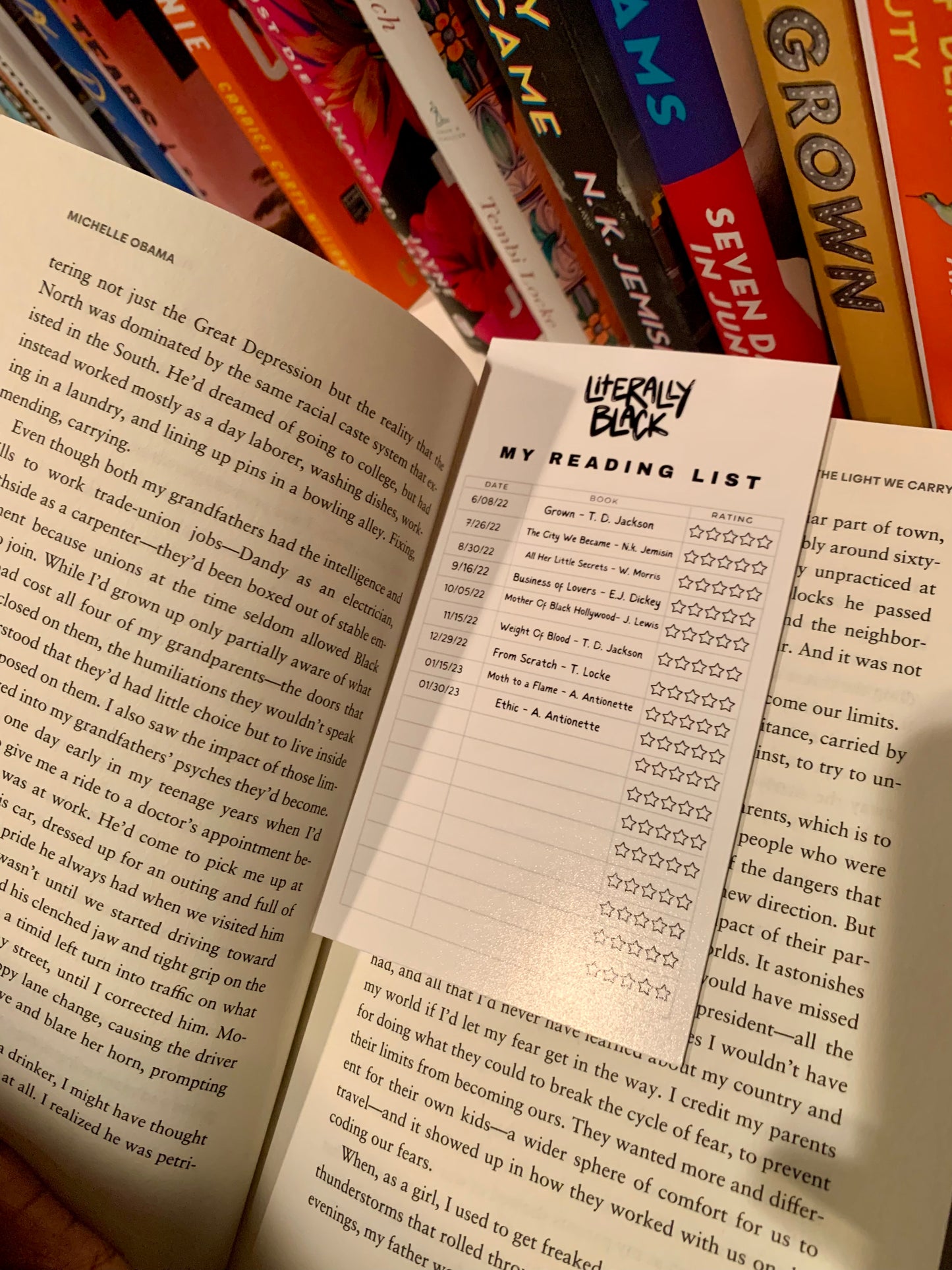 Library Book List Bookmark