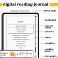 digital reading journal| goodnotes compatible